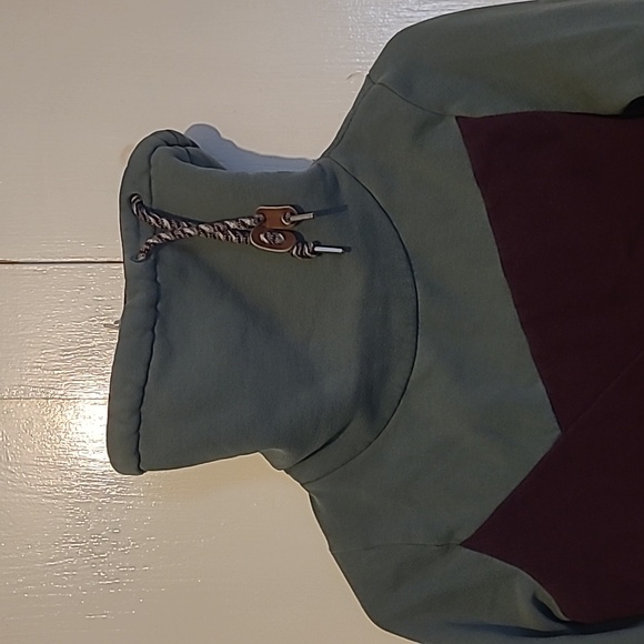 Twik Turtleneck Sweater - Green, Purple, and Mauve -has Small Hole - Picture 3 of 6